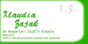 klaudia zajak business card